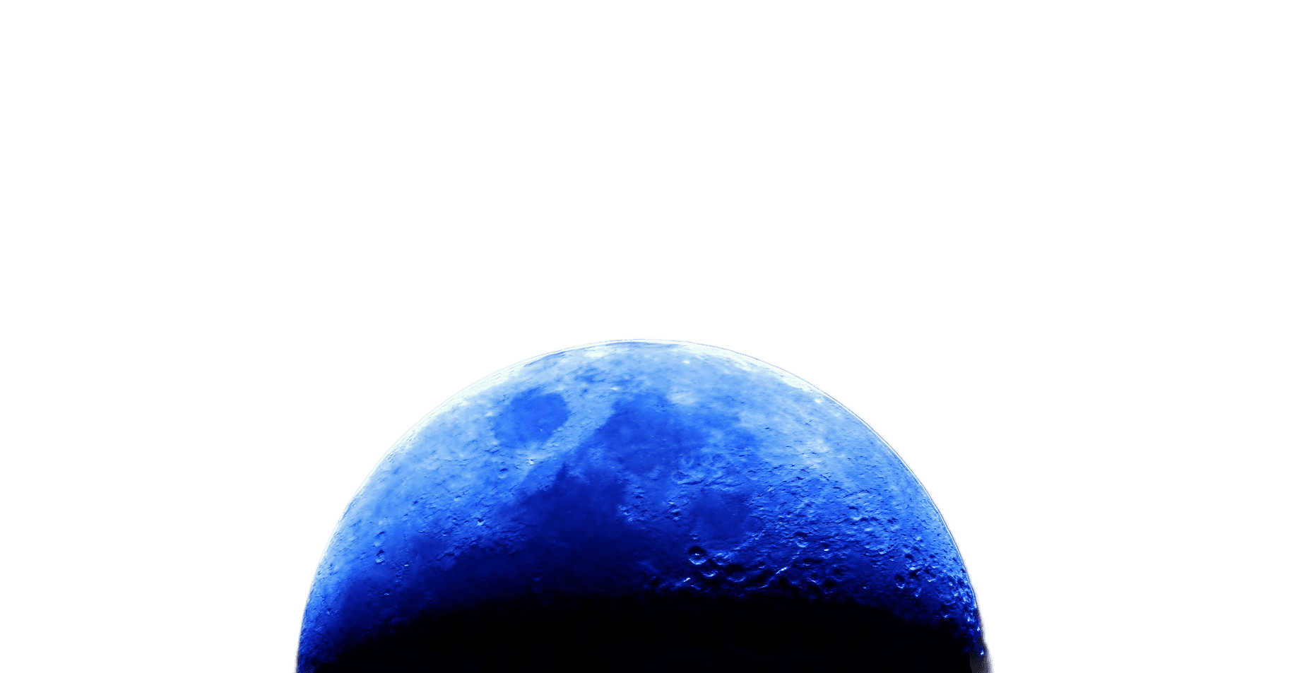 Image de la moitié de la lune bleuté